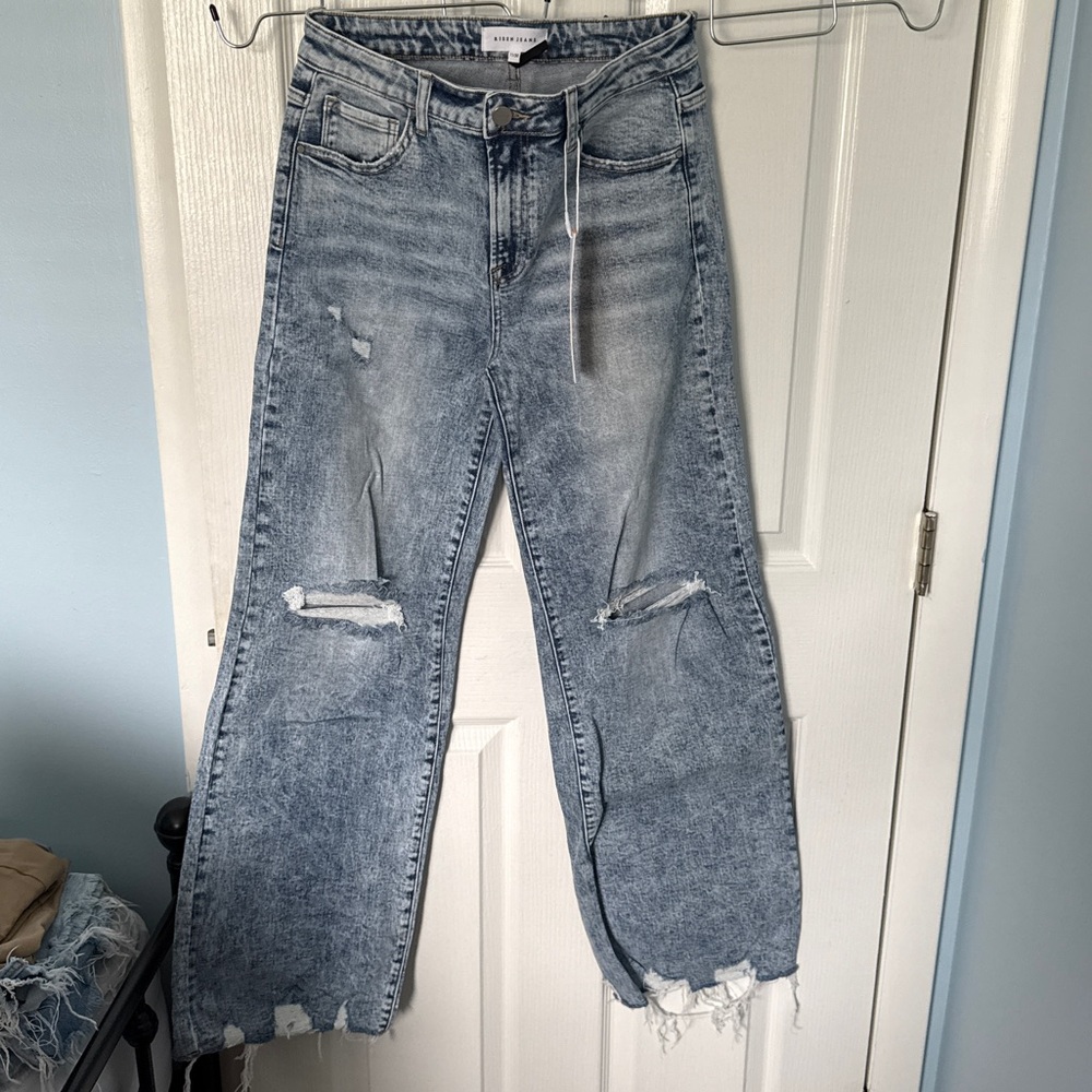 Distressed Blue Jeans